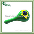 Brazil flag design 2 in 1 maracas Football Fan Maracas Horn for world cup 2014